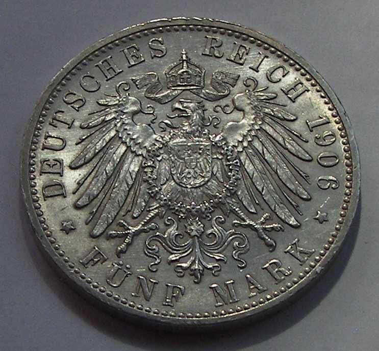 5 marek 1906 Badenia - Złote Gody - srebro - rzadka