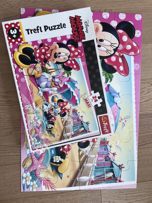 Komplet trzech puzzli dla 2-3 latka Psi Patrol Puppy Dog, Minnie Mouse