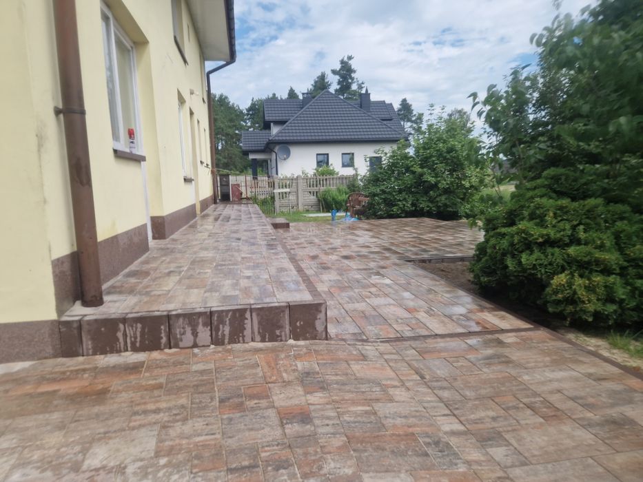 minikoparka, koparka,wywrotka 3.5t, Układanie kostki brukowej, wiertni