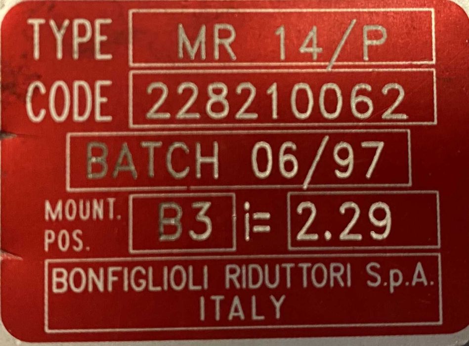 reduktor / przekładnia walcowa MR 14/P