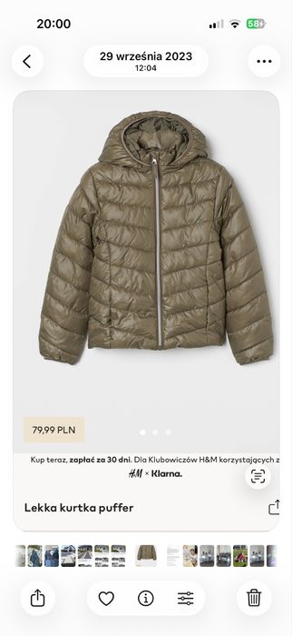 Kurtka przejsciowa H&M roz. 164, jesien