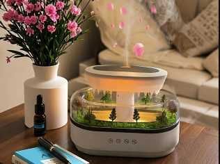 Крапельний зволожувач повітря з ландшафтом із звуками природи