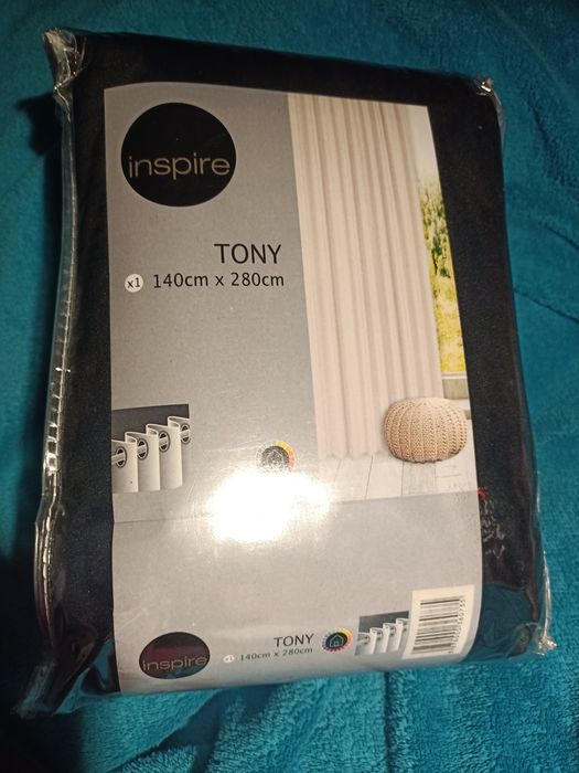 Nowa zasłona czarna Inspire 140 cm x 280 cm