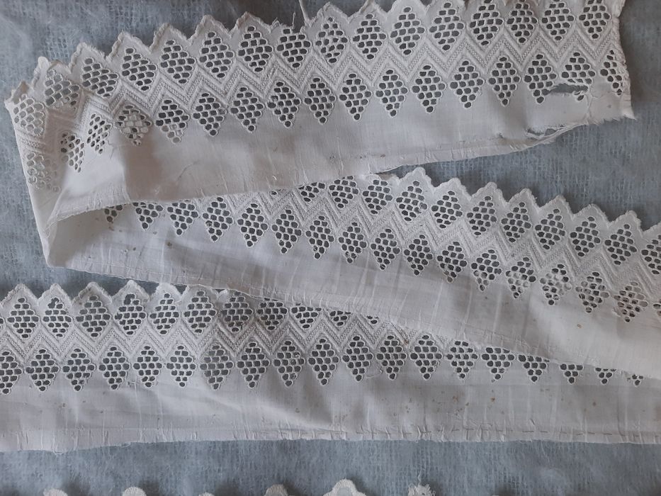 Tkanina haft angielski vintage, lata 50/60-te