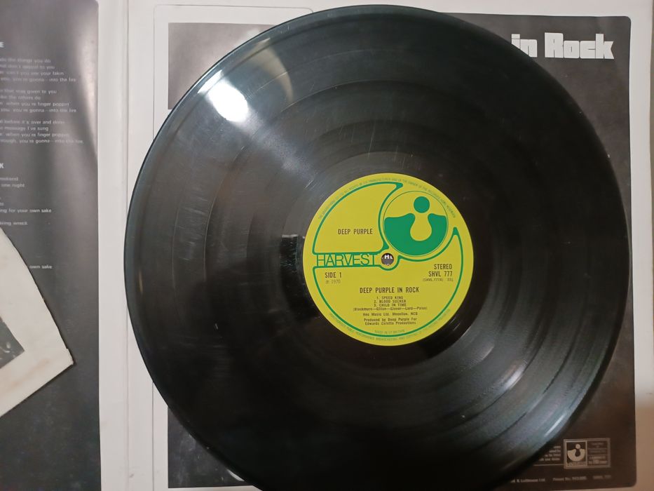 Vinil deep purple in rocks 1970
