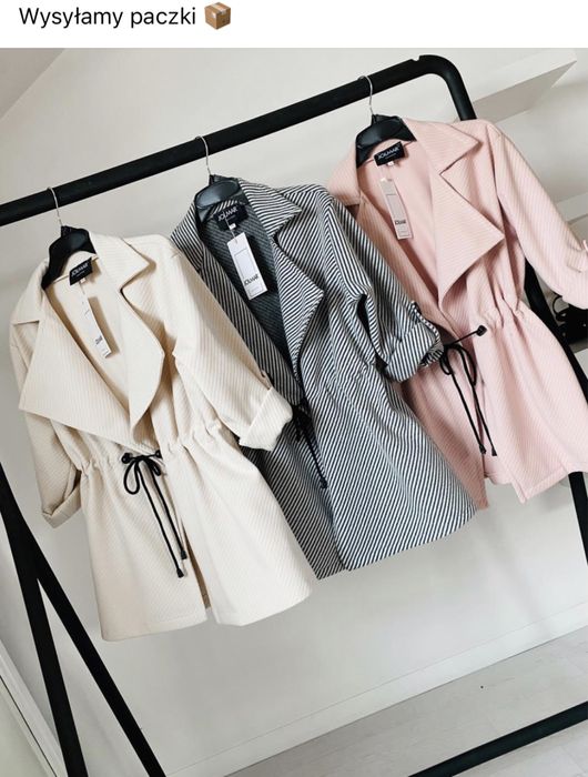 Płaszczyk wiosenny , beż , rozmiar UNI