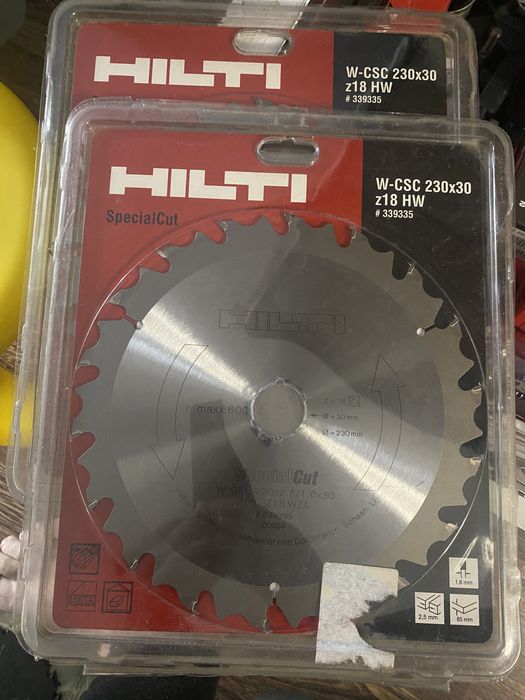 Hilti диски по дереву и метталу