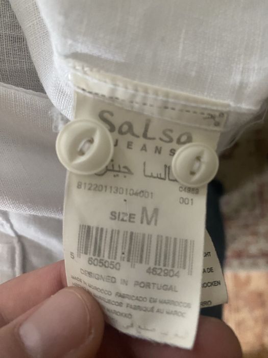 Camisa da Salsa manga curta e branca