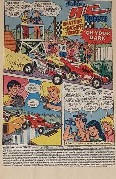 комиксы Archie`s R/C Racers #1 / 1989 Archie Comic Publications
