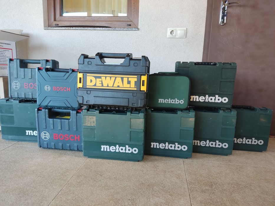 Шуруповерт метабо оригинал батарея, тушка,кейсы.