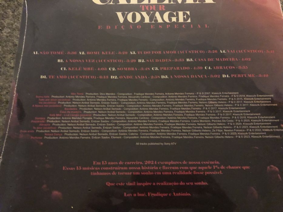 Disco em vinil 2 duplo novo Calema Voyage
