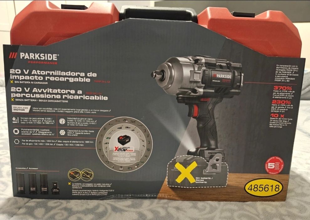 Aparafusadora de Impacto Parkside Performance 20V