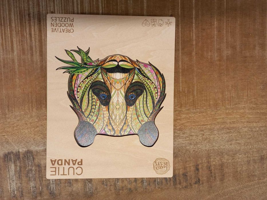 Puzzle drewniane Słodka panda 200 elementów