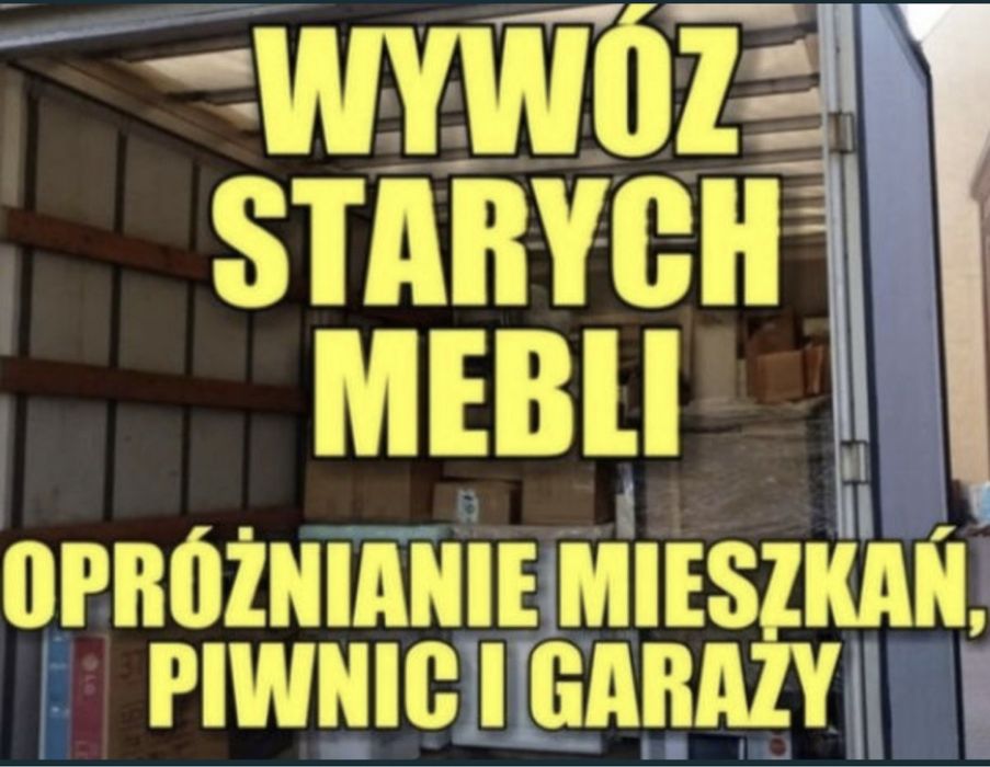 WYWOZ mebli.,Tani Każdych Śmieci,Gruzu,Kontenery,Opróżnianie mieszkań.