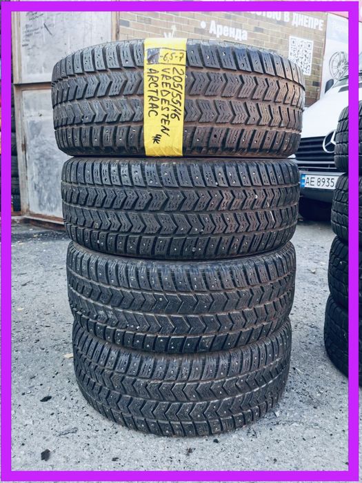 205 55 16 vredstain artrack зима 4 штуки протектор 80% шипованная