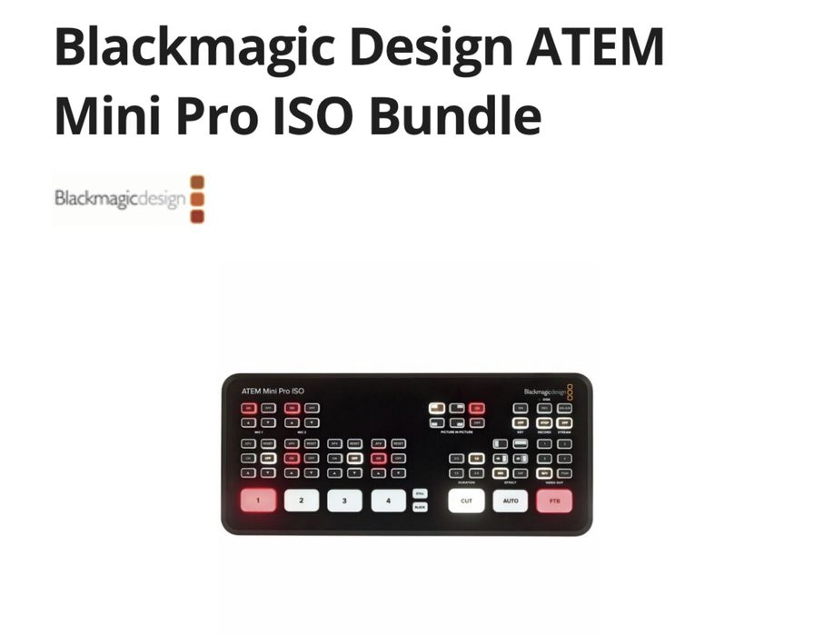 Blackmagic ATEM mini Pro Iso