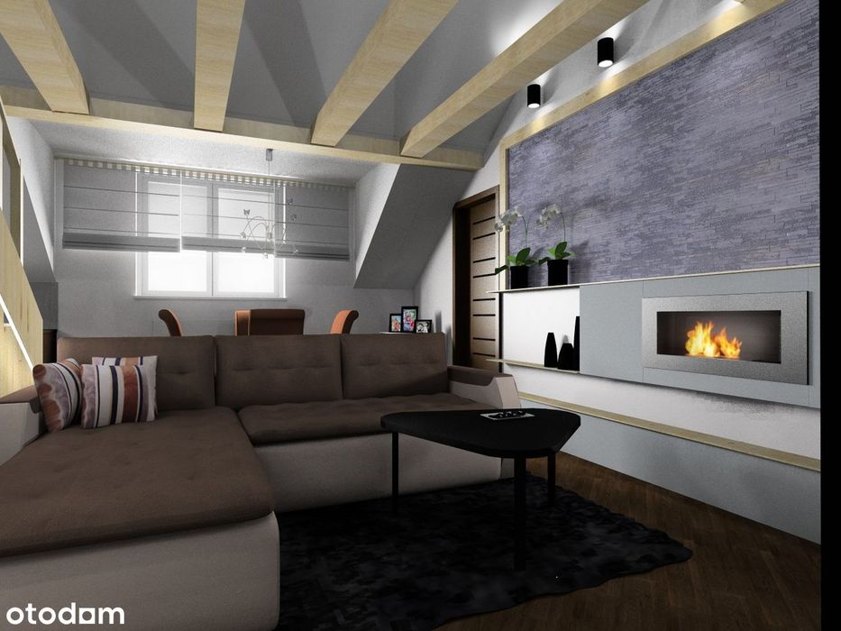 Nowoczesny, dwupoziomowy apartament w centrum miasta.