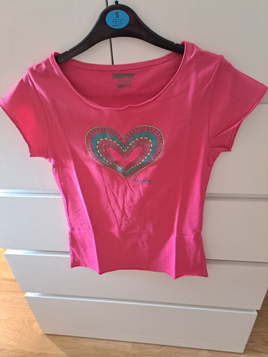 T-shirt Deeply 15-17 anos rosa fuscia