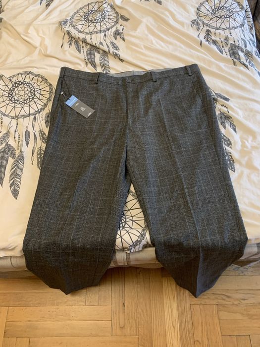 Нові чоловічі класичні штани Marks & Spencer в клітинку, Regular Fit