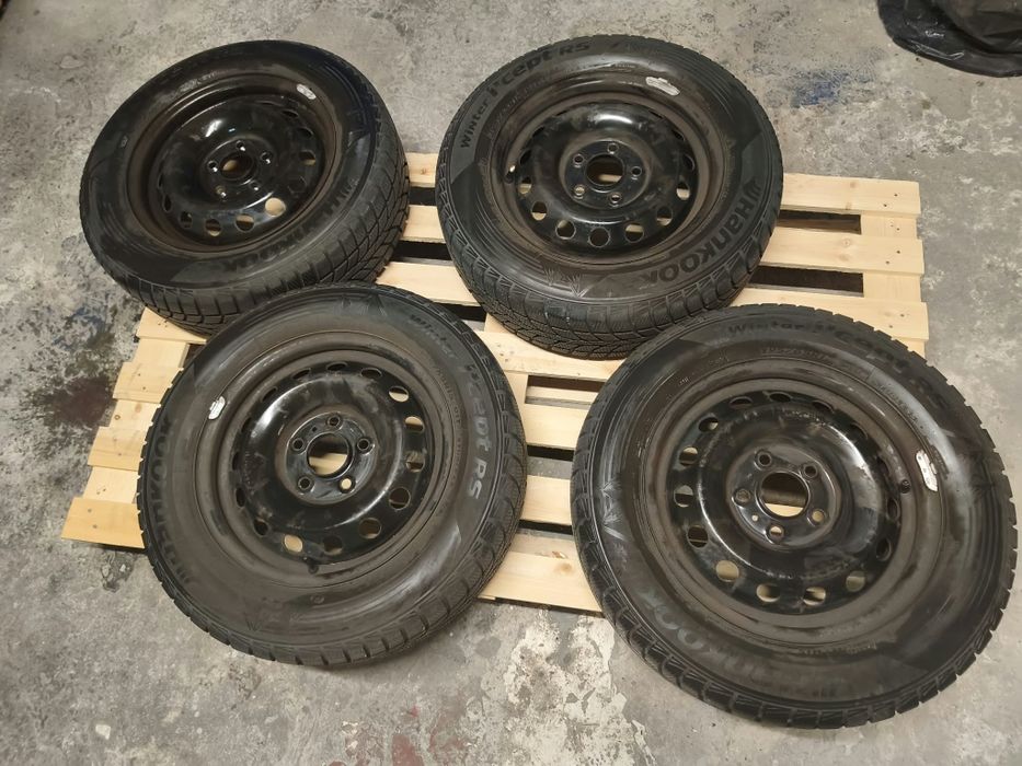 Opony zimowe Hancock 195/65 R15 +stalowe felgi 15cali