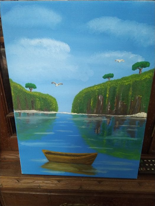 Tela pintada a óleo