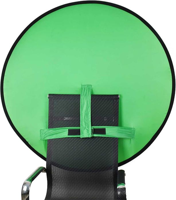 Green screen okrągły do krzesła – do streamingu