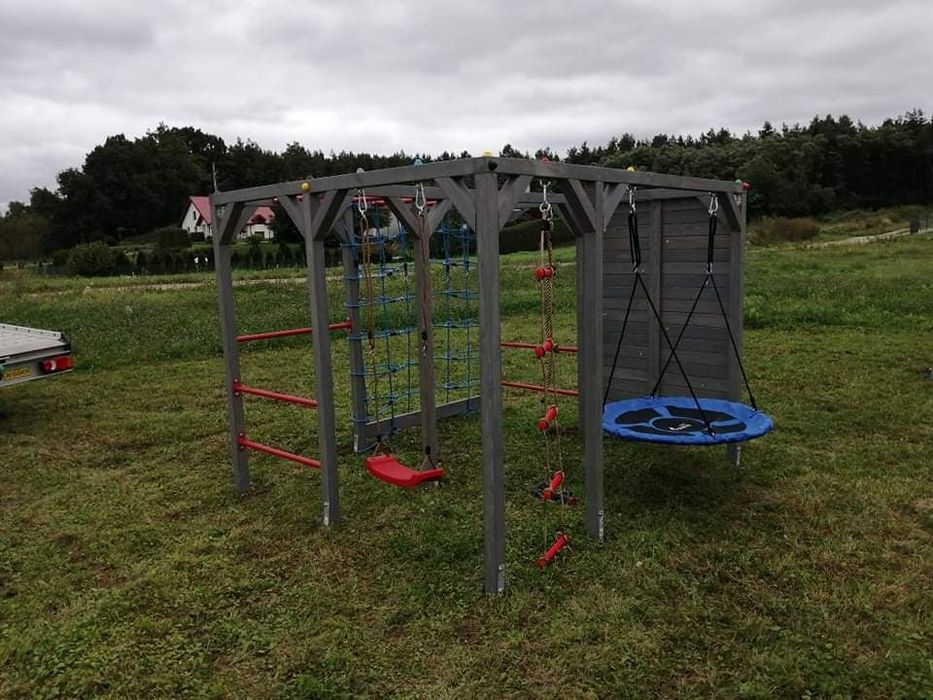Plac zabaw nowoczesny małpi gaj wspinaczka drażki