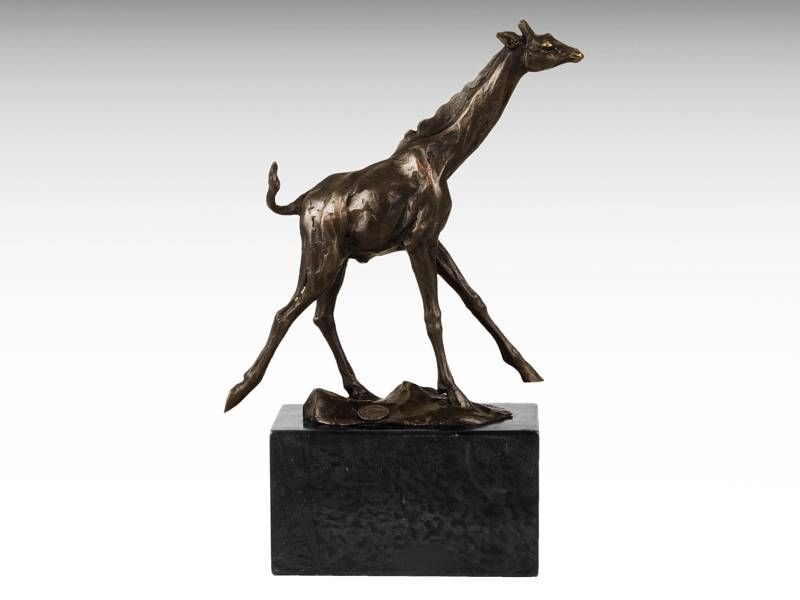 Escultura de bronze - Girafa