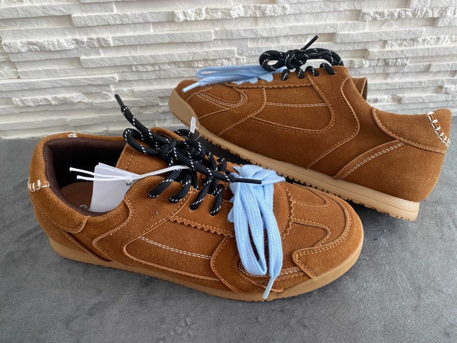 Cropp nowe sneakersy  skóra naturalna camel Viral Miu