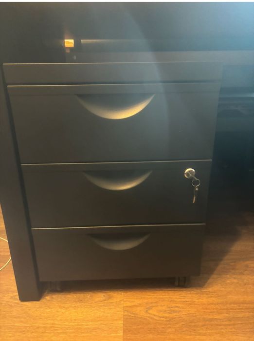 Gaveteiro metal  Ikea como novo cor preta