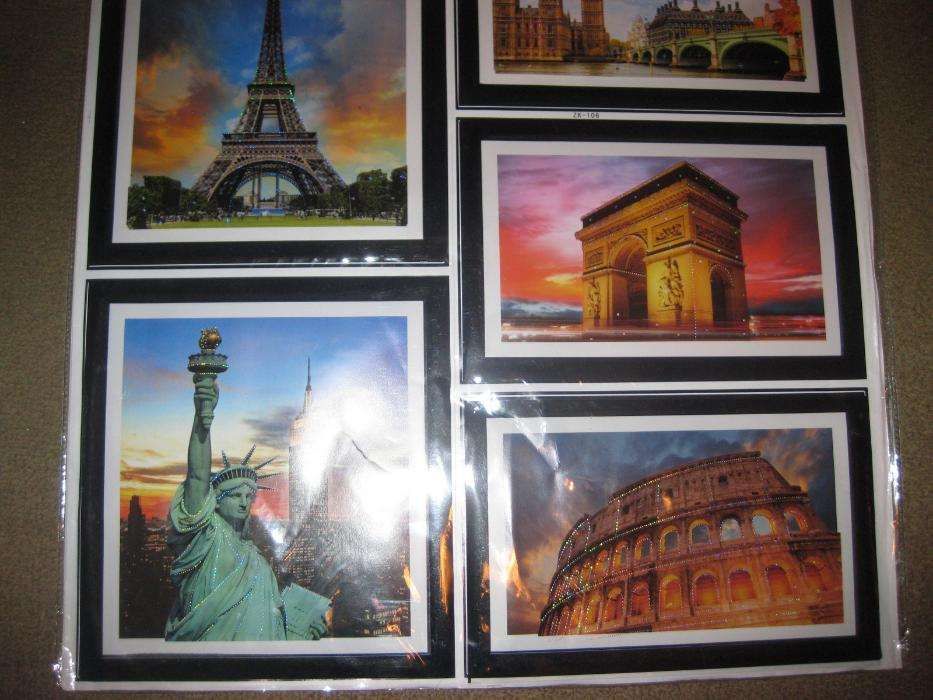 7 Stickers em 5D com Imagens de Monumentos Famosos!
