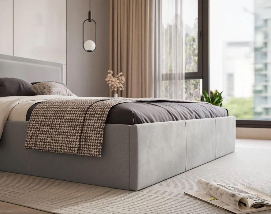 Łóżko tapicerowane STELVIO z pojemnikiem, stelażem 120/140/160/180x200