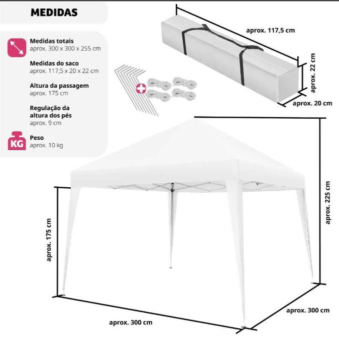 Tenda 3x3 montagem fácil