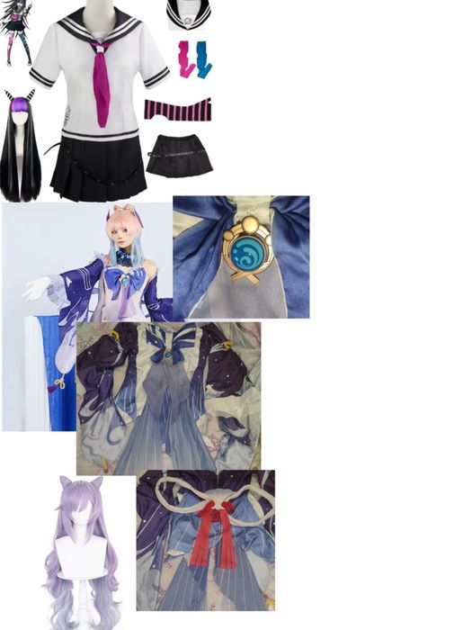 Косплей Ембер данганронпа геншин импакт аниме парик перука кокоми альт