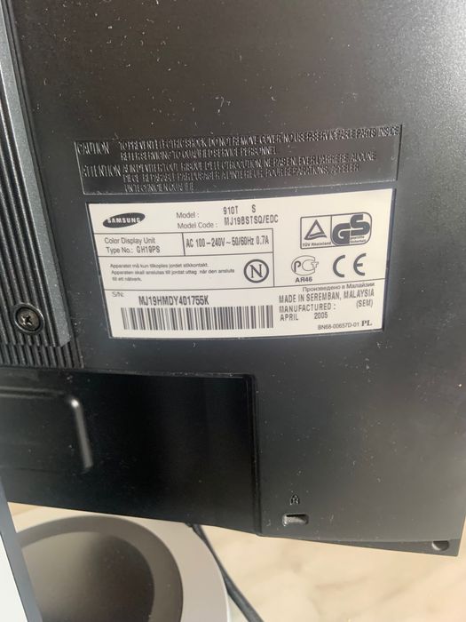 Монитор Samsung SyncMaster 910T 19" для ПК.
