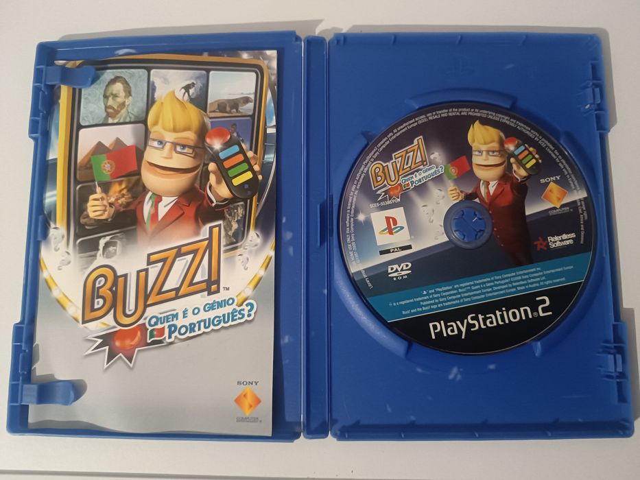 Mega Lote PlayStation 2– 35 Jogos (GTA, Sonic, Killzone) + 3 Memory Cards 8MB + Campainhas Buzz