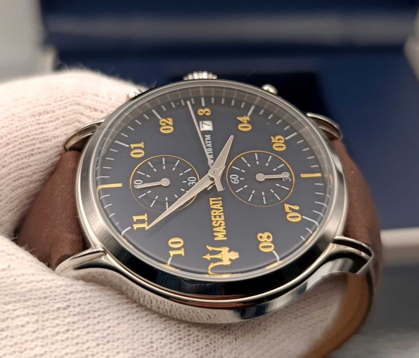 Nowy męski elegancki Zegarek Maserati Epoca chronograf, śliczny, pudełko