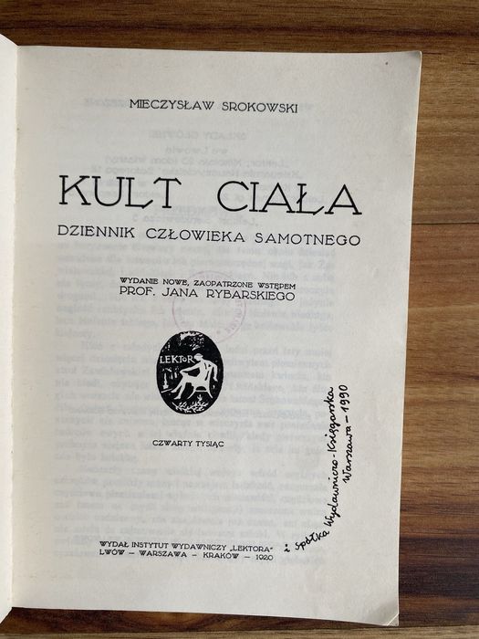 Mieczysław Srokowski. Kult ciała , dziennik człowieka samotnego