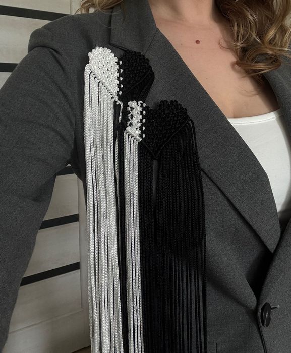 Брошка макраме, прикраса, аксесуар