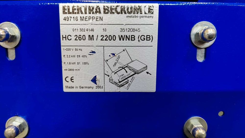 heblarka grubościówka strugarka wyrówniarka ELEKTRA BECKUM