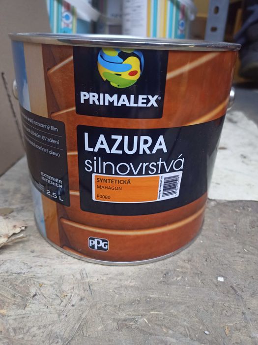 Lazura Lakierobejca PRIMALEX grubo warstwowa 9 kolorów puszki 5 Litrów