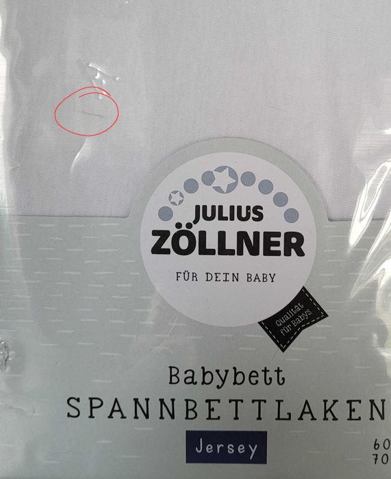 Prześcieradło ZOLLNER Jersey 60/120 cm - 70/140 cm