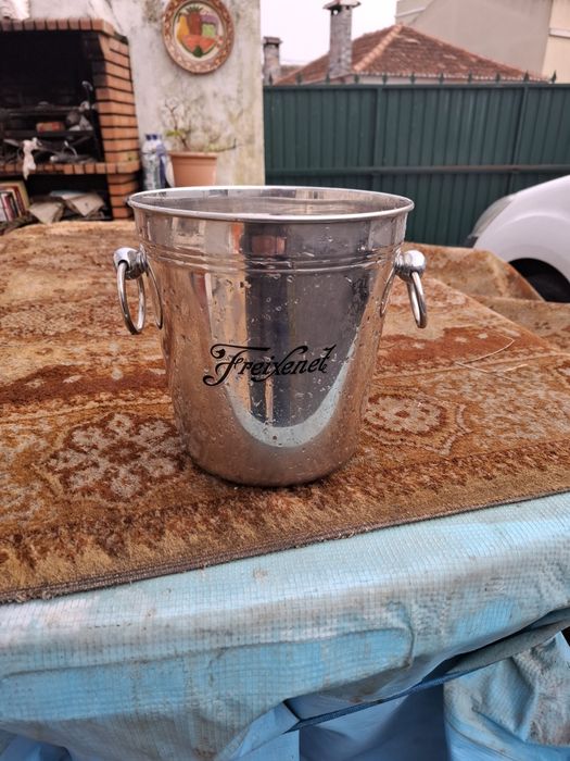 Balde de gêlo em inox para garrafas de champagne