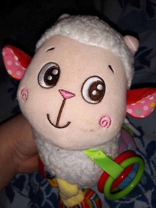 Погремушка Подвеска на коляску Bimbo Овечка мягкая игрушка с прорезыва