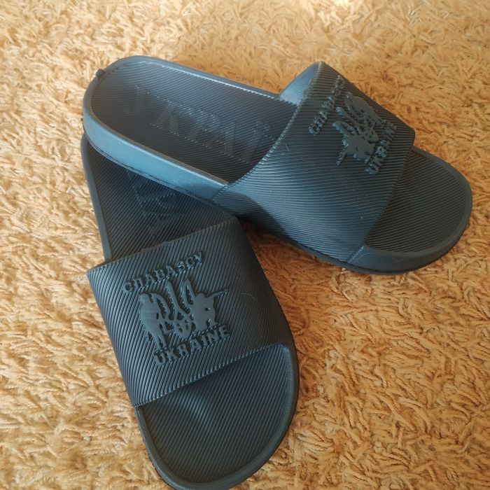 Тапочки шльопанці Україна чоловічі, ЗСУ, Карта України / Сланці тапки