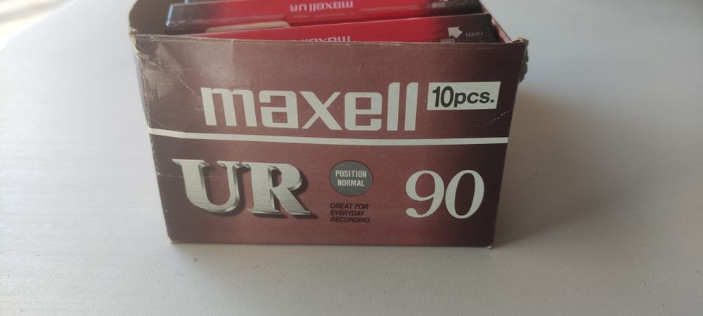 Conjunto de sete k7 maxell virgens 90 minutos