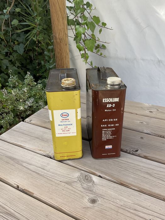 Latas oleo Esso vintage