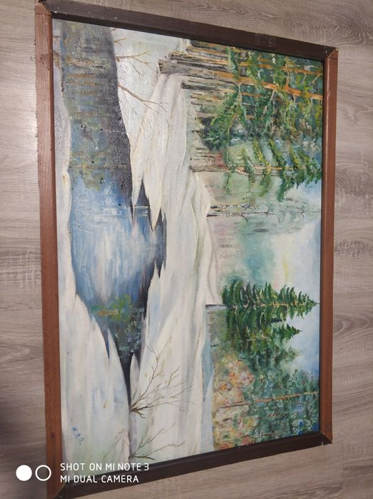 Картина маслом "Зимній ліс"