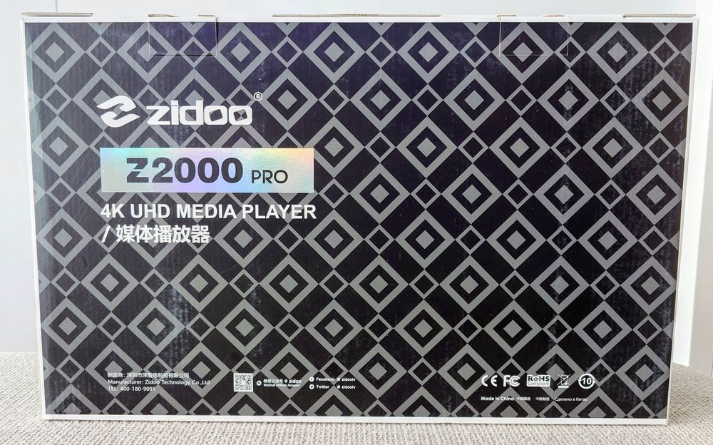 Zidoo Z2000 Pro 4K Media Player - Como novo!