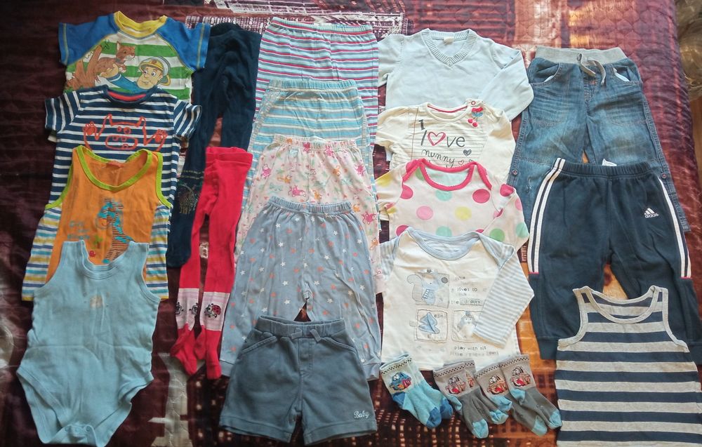 7 великих пакетів одягу для хлопчика, 0-4 роки, для дому, дачі